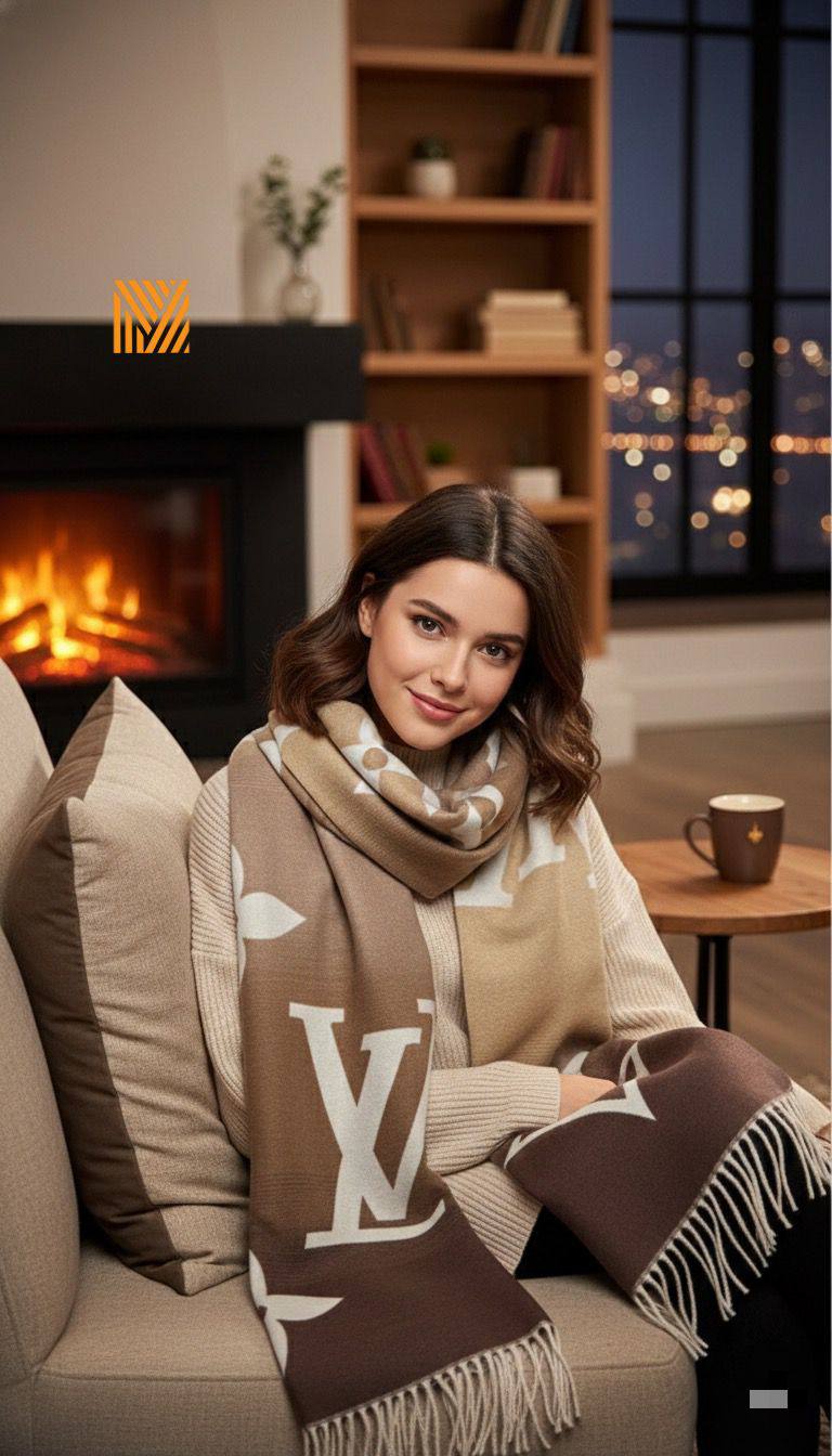 L.V. cashmere scarf
